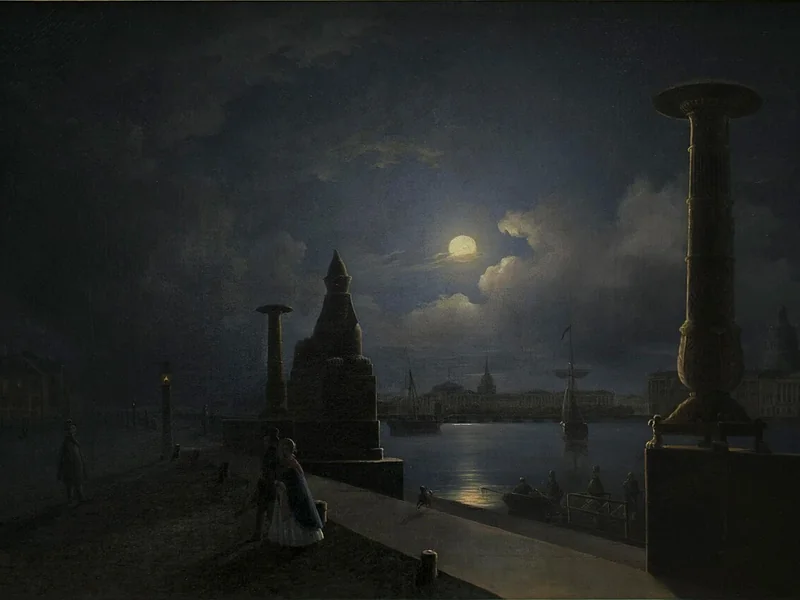 1779-Stepan Galaktionov - Veduta del terrapieno nei pressi dell'Accademia delle Arti